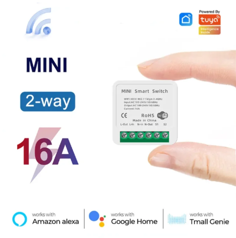 Smart Home Automation Kit - Tuya Mini 16A WiFi Switch Smart