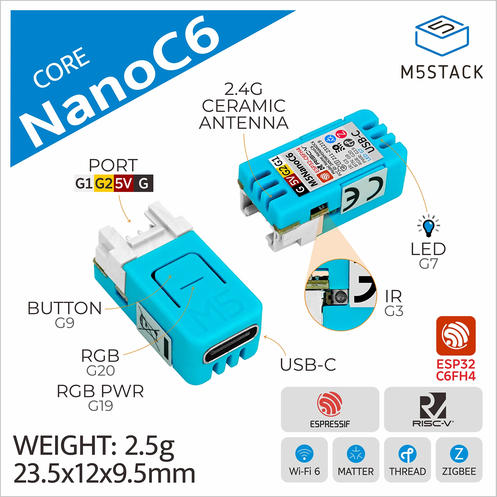 M5Stack NanoC6 ESP32-C6 ontwik - Esp32 Smart Home Kit recensie en prijs